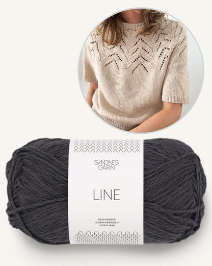 Tulipan Tee | delicate blossoms made from Line by Sandnes Garn