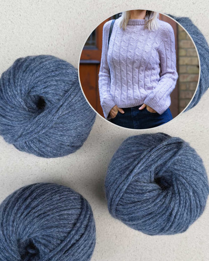 Twisted Air Sweater | fine cable pattern from pure Cashmere Delizia by Pascuali
