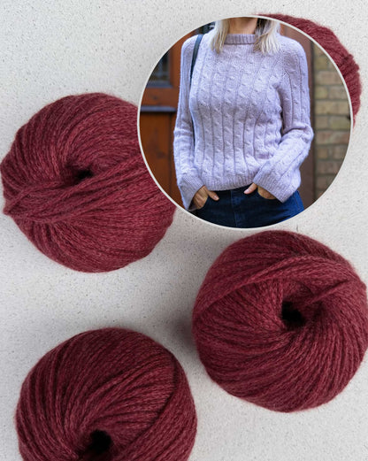 Twisted Air Sweater | fine cable pattern from pure Cashmere Delizia by Pascuali