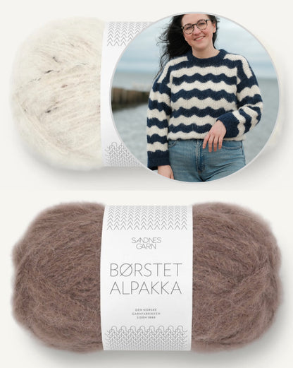 Rebecca Clow Tydes Sweater mit Borstet Alpakka von Sandnes Garn 10