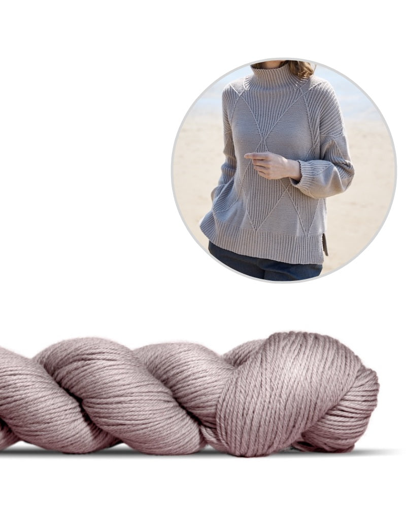 Rosy Green Wool Tyla Pullover mit Lovely Merino Treat Farbe tee