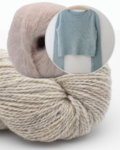 Uukii Sweater | schlichter Basic Pullover aus Semilla Melange und Svala von BC Garn