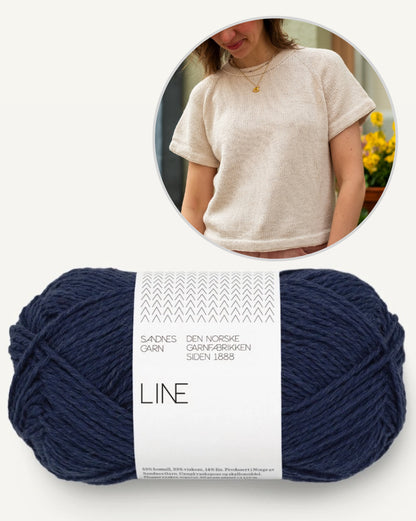 Vanilla Chilla Tee | basique, décontracté, oversize en lin de Sandnes Garn
