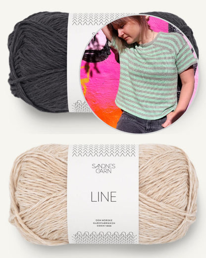 Versa Tee | Streifenshirt mit lässiger Schulter aus Line von Sandnes Garn