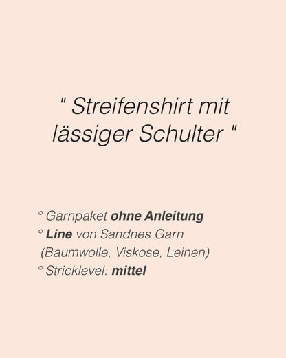 Versa Tee | Streifenshirt mit lässiger Schulter aus Line von Sandnes Garn