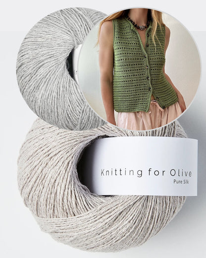 Gilet n° 10 | gilet aéré en mérinos et pure soie de Knitting for Olive