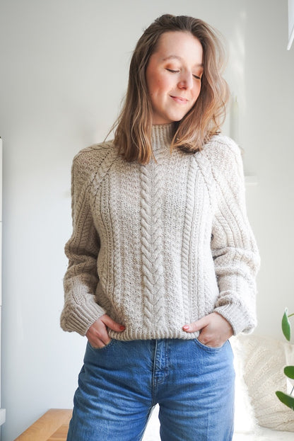 Pull de marché hebdomadaire | motif torsadé enchanteur en alpaga Ull de Sandnes Garn