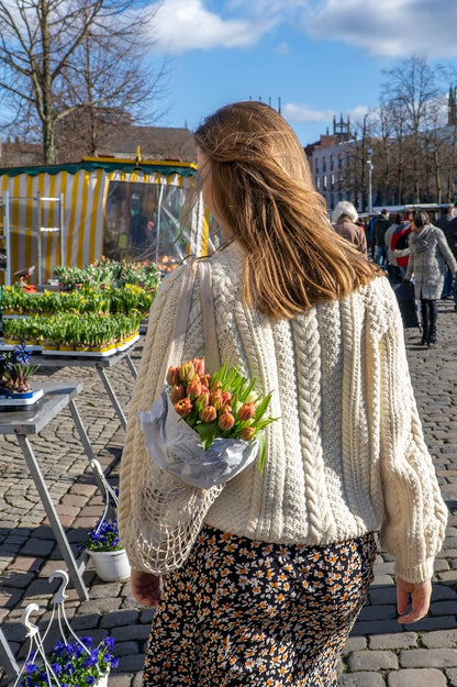 Pull de marché hebdomadaire | motif torsadé enchanteur en alpaga Ull de Sandnes Garn