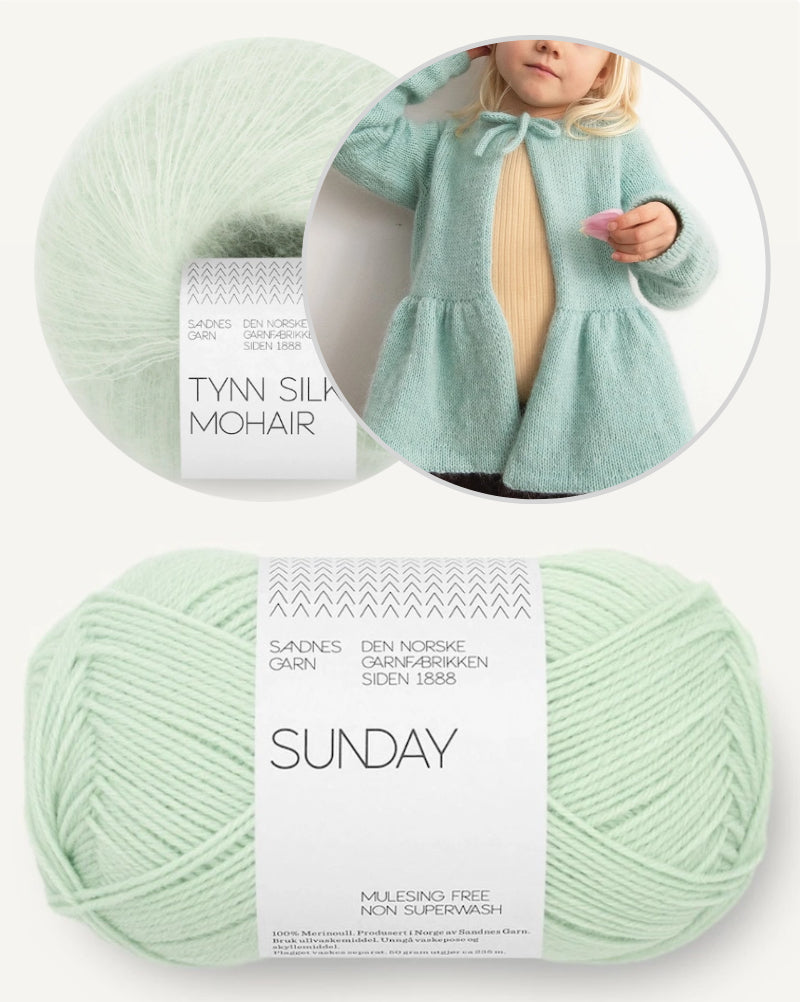 Vienna Cardigan Kids | playful jacket made from Sunday and Tynn Silk Mohair by Sandnes Garn