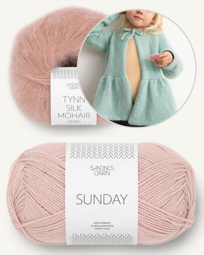 Vienna Cardigan Kids | playful jacket made from Sunday and Tynn Silk Mohair by Sandnes Garn