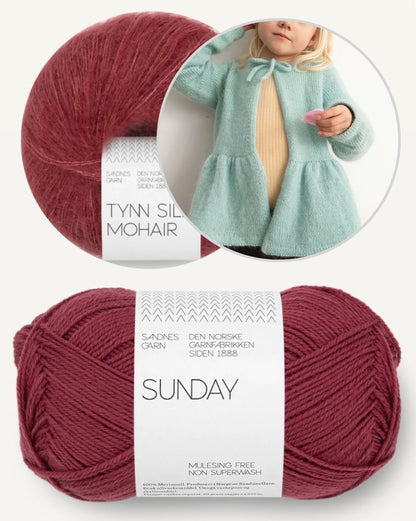 Vienna Cardigan Kids | playful jacket made from Sunday and Tynn Silk Mohair by Sandnes Garn