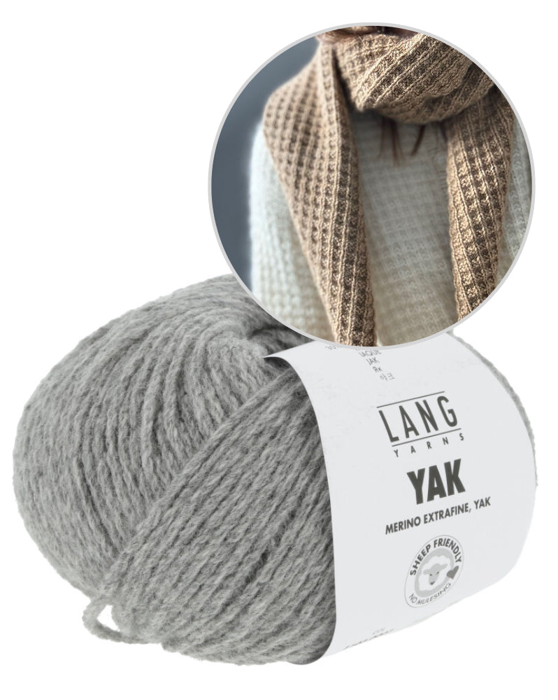 Other Loops Waffle Loop Scarf mit Yak von Lang Yarns 14