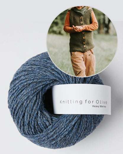 Gilet Waldling | aussi pour débutants en Heavy Merino de Knitting for Olive