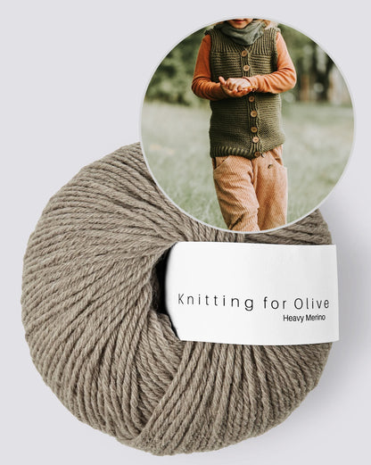 Gilet Waldling | aussi pour débutants en Heavy Merino de Knitting for Olive