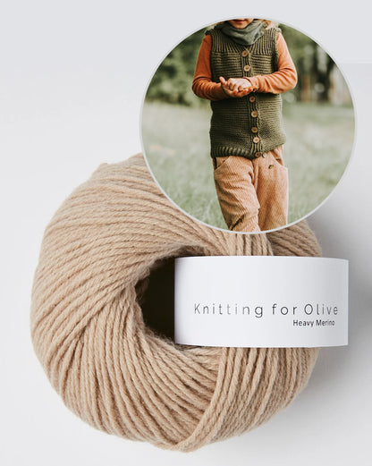 Gilet Waldling | aussi pour débutants en Heavy Merino de Knitting for Olive
