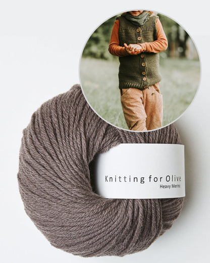 Gilet Waldling | aussi pour débutants en Heavy Merino de Knitting for Olive