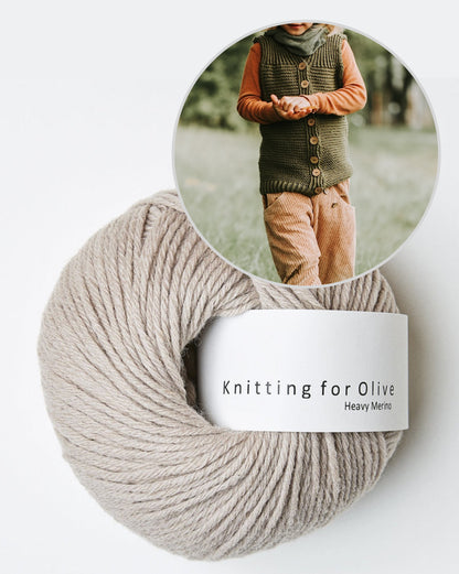 Gilet Waldling | aussi pour débutants en Heavy Merino de Knitting for Olive