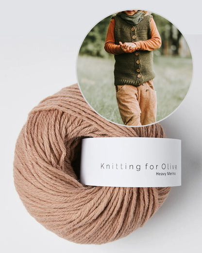 Gilet Waldling | aussi pour débutants en Heavy Merino de Knitting for Olive