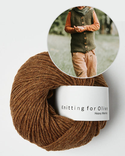 Gilet Waldling | aussi pour débutants en Heavy Merino de Knitting for Olive