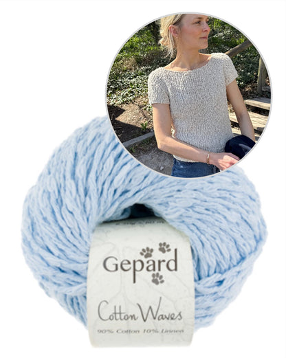 Wave Tee | wunderschön und super einfach aus Cottonwaves von Gepard Garn