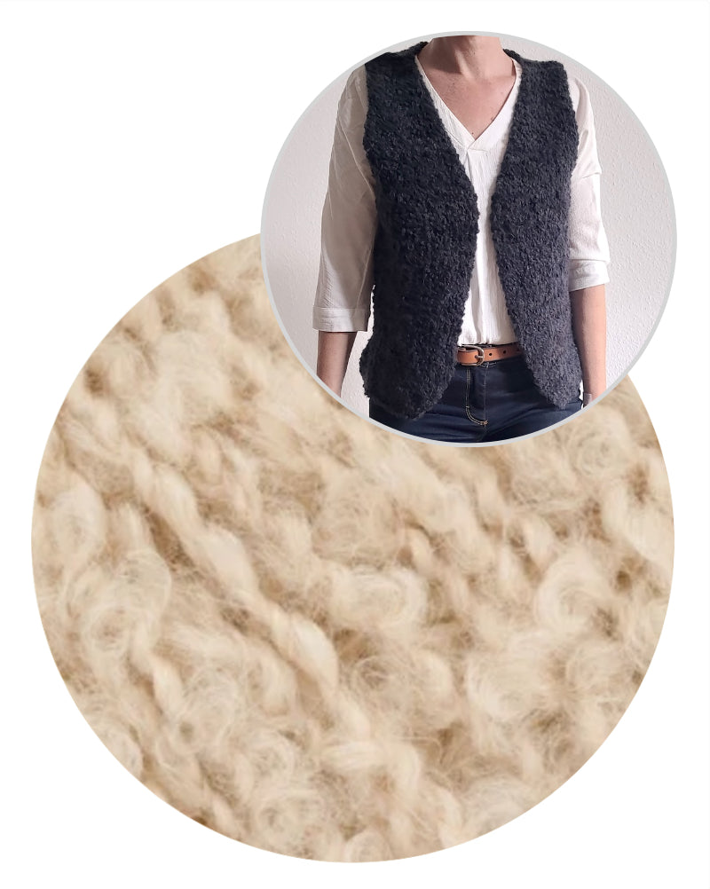 Ani Knits Weste Bommel mit Teddy Dear von Gepard Garn 11