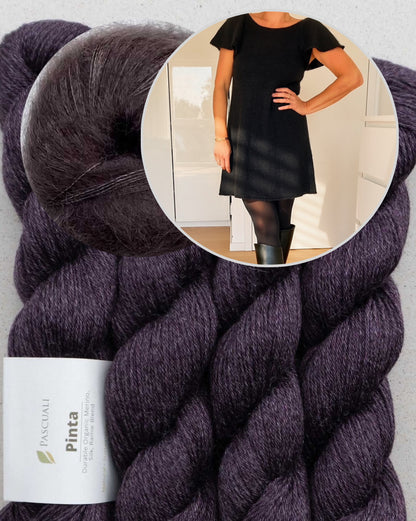 Whisper Dress | abito morbido e setoso in Pinta e Mohair Bliss di Pascuali