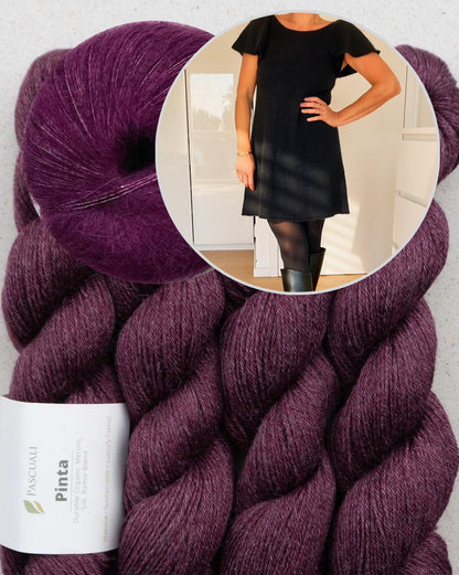 Whisper Dress | abito morbido e setoso in Pinta e Mohair Bliss di Pascuali