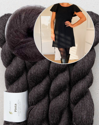 Whisper Dress | abito morbido e setoso in Pinta e Mohair Bliss di Pascuali