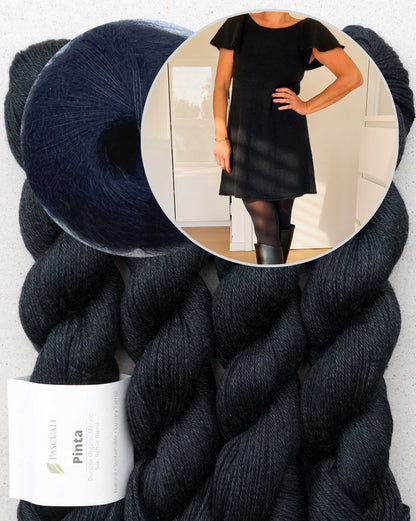 Whisper Dress | abito morbido e setoso in Pinta e Mohair Bliss di Pascuali