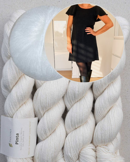Whisper Dress | abito morbido e setoso in Pinta e Mohair Bliss di Pascuali