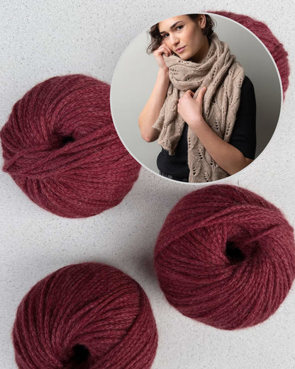 Whirling Leaves Shawl | delicate and soft from Cashmere Delizia by Pascuali