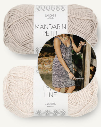 Robe Willow | Robe basique en Mandarin Petit et Tynn Line de Sandnes Garn