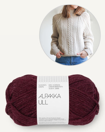 Pull de marché hebdomadaire | motif torsadé enchanteur en alpaga Ull de Sandnes Garn