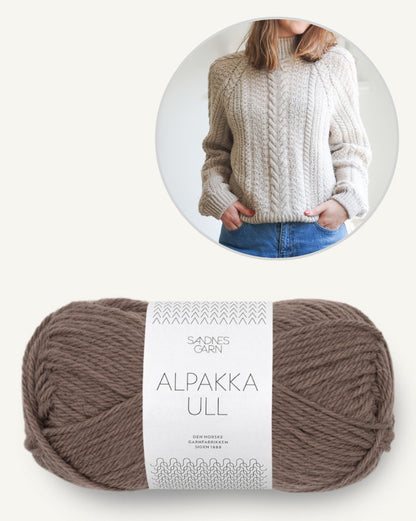 Pull de marché hebdomadaire | motif torsadé enchanteur en alpaga Ull de Sandnes Garn