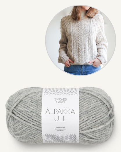 Pull de marché hebdomadaire | motif torsadé enchanteur en alpaga Ull de Sandnes Garn