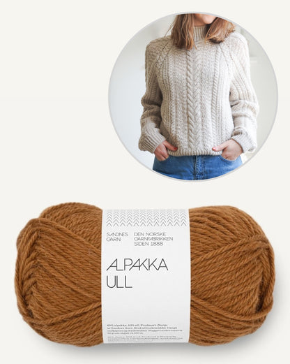 Pull de marché hebdomadaire | motif torsadé enchanteur en alpaga Ull de Sandnes Garn