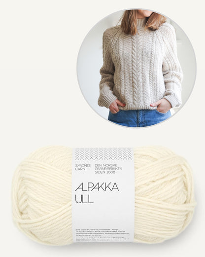 Pull de marché hebdomadaire | motif torsadé enchanteur en alpaga Ull de Sandnes Garn