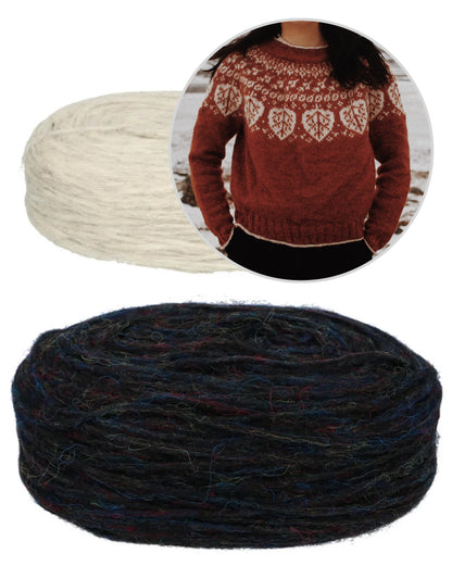 Woodfrost Sweater | dancing leaves from Plötulopi by Lopi Island