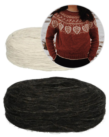 Woodfrost Sweater | dancing leaves from Plötulopi by Lopi Island