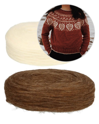 Woodfrost Sweater | dancing leaves from Plötulopi by Lopi Island