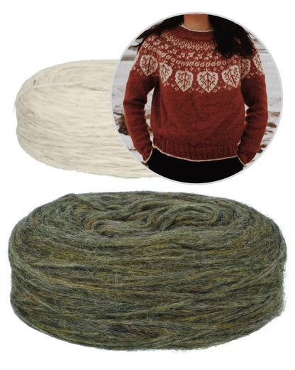 Woodfrost Sweater | dancing leaves from Plötulopi by Lopi Island