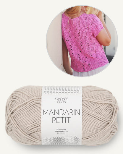 Woollahra Tee | Shirt mit wunderschönem Muster aus Mandarin Petit von Sandnes Garn