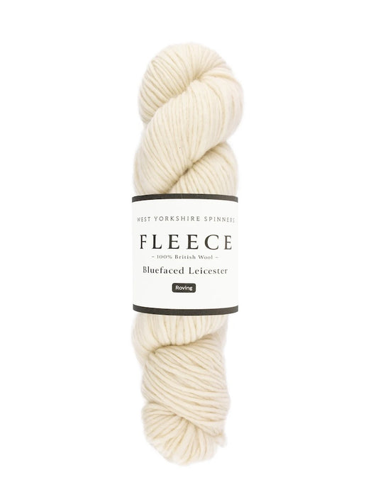 Fleece Bluefaced Leicester Roving | undyed yarn, super natural