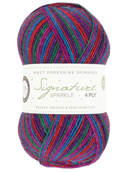Signature 4-ply Sparkle | delicately sparkling glitter effect in fine sock yarn