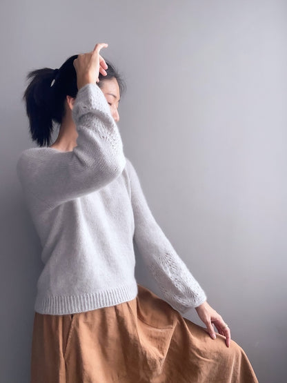 Felicity Shirt | zarte Musterärmel aus Classic Cashmere von Cardiff