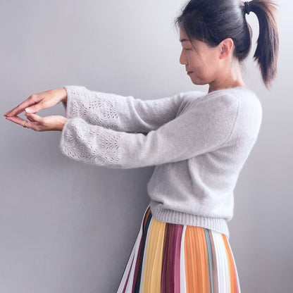 Felicity Shirt | zarte Musterärmel aus Classic Cashmere von Cardiff