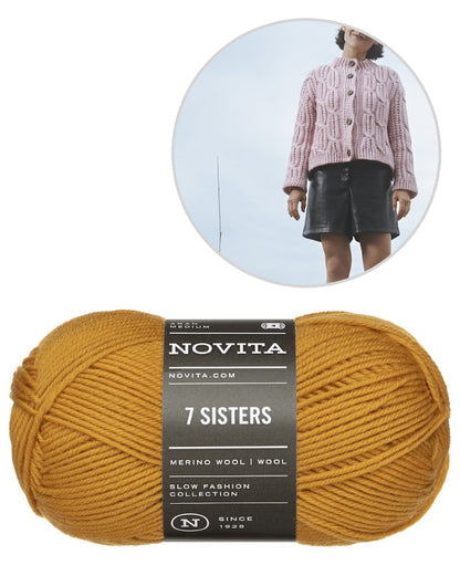 Yhdessä Cardigan | warme Zopfmusterjacke aus 7 Sisters von Novita