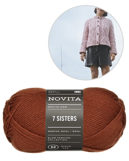 Yhdessä Cardigan | warme Zopfmusterjacke aus 7 Sisters von Novita