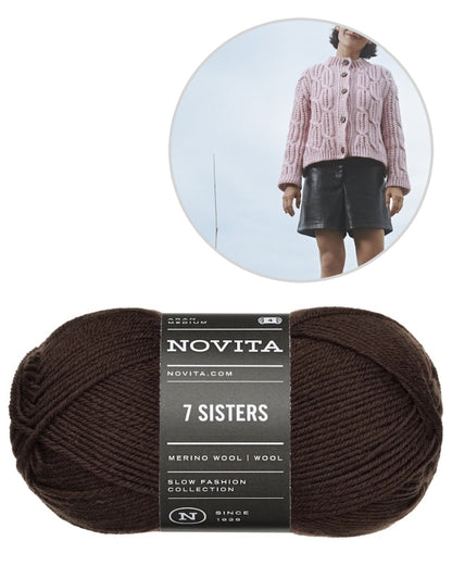 Yhdessä Cardigan | warme Zopfmusterjacke aus 7 Sisters von Novita