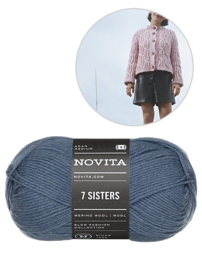 Yhdessä Cardigan | warme Zopfmusterjacke aus 7 Sisters von Novita